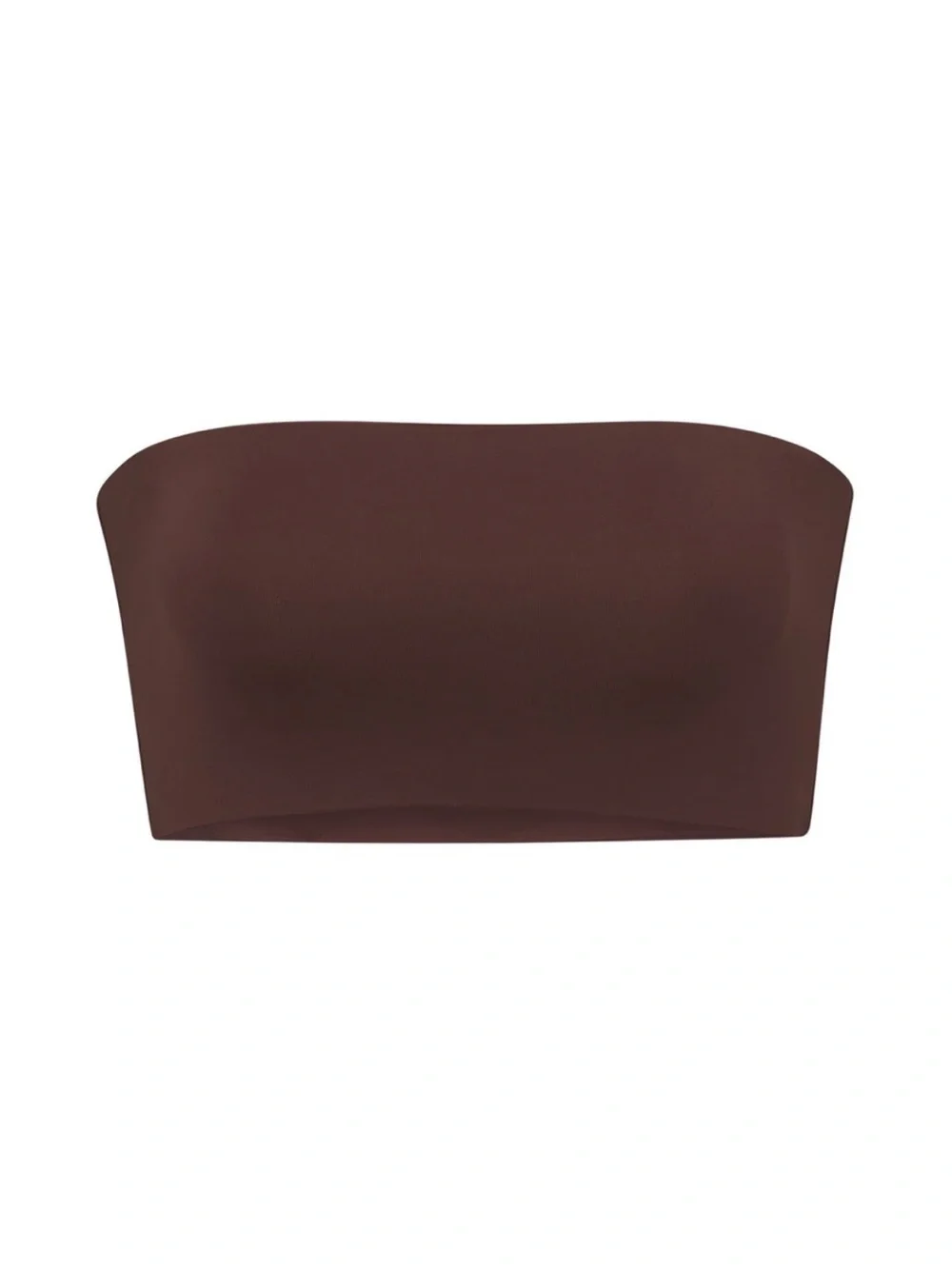 NWT SKIMS Recycled Swim Bandeau Bikini Top Cocoa Brown Sz S